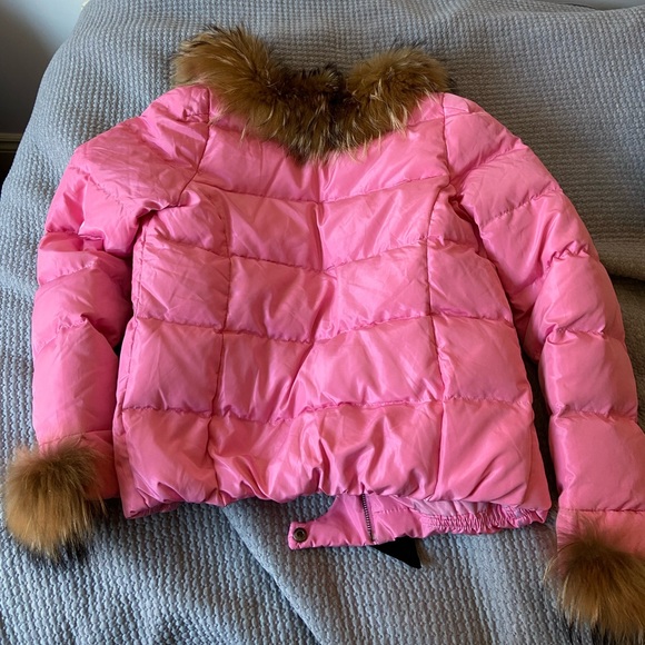 Pink miu miu puffer jacket with fox fur - Picture 2 of 3